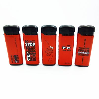 EUR Standard Disposable Windproof Gas Lighter Dy-F008 Personalizzazione