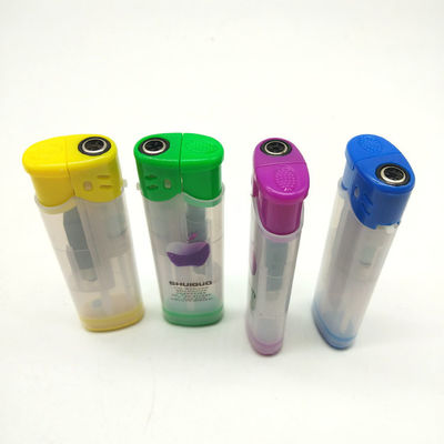 Torcia Dy-F005 Modello accendino a gas di butano in plastica a prova di vento per sigarette e candele