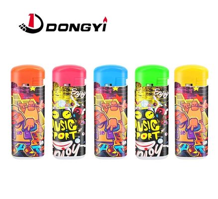 Logo del cliente Ricaricabile Indisponibile al vento Electronic Plastic Lighter Colorato solido per cucina