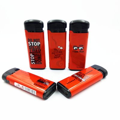 EUR Standard Disposable Windproof Gas Lighter Dy-F008 Personalizzazione