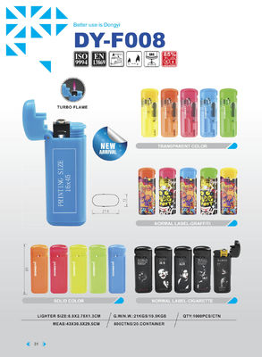 Dongyi EUR Classic Style Flip Windproof Gas Lighter Dy-F008 con richiesta personalizzata