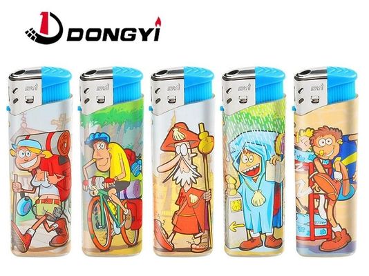 Personalizzazione Di plastica Dy-026 Cartoon Figure Etichetta Campeggio Accendino elettronico a gas
