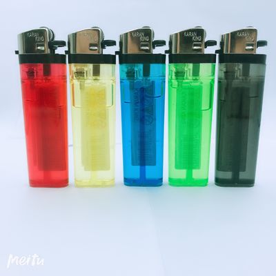 Accendino monouso trasparente con stile personalizzato e richiesta personalizzata