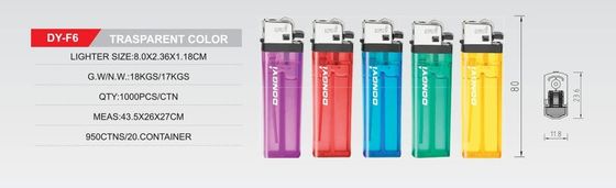 Dongyi Flint Gas Lighter Dy-F6 ricaricabile e personalizzato da Dongyi