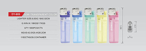 Dongyi Extra Thin Flint Gas Lighter Modello NO. DY-805 richiesta personalizzata
