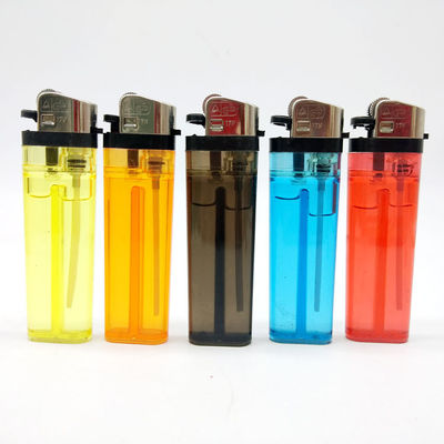 8.0*2.37*1.18 cm Cinque colori di plastica Gas Flint Lighter con testa nera