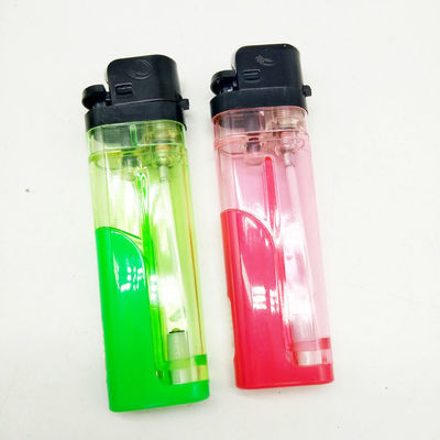 Dimensioni originali 80*23.7*11.8mm Disposable Flint Lighter LED Dy-F80