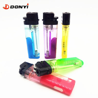 Dimensioni originali 80*23.7*11.8mm Disposable Flint Lighter LED Dy-F80