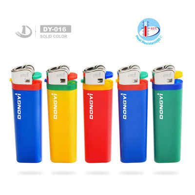 Dy-016 EUR Standard ISO9994 Accendino a gas a ruota di pietra di plastica con accendino a prova di bambini