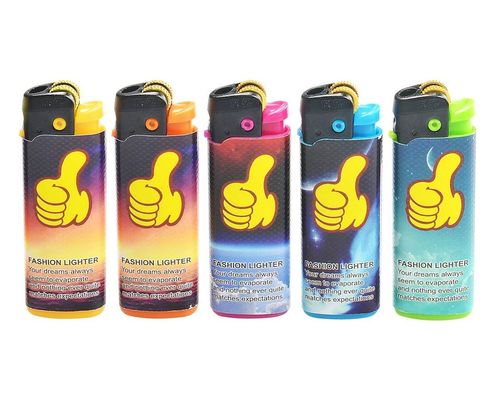 Funzione della sigaretta Lighter slim flint monouso ricaricabile in plastica con stile decorativo