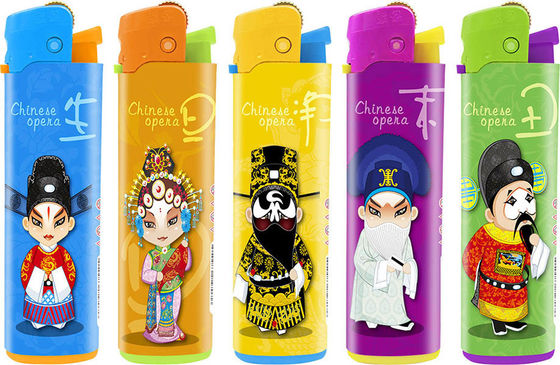 Funzione della sigaretta Lighter slim flint monouso ricaricabile in plastica con stile decorativo