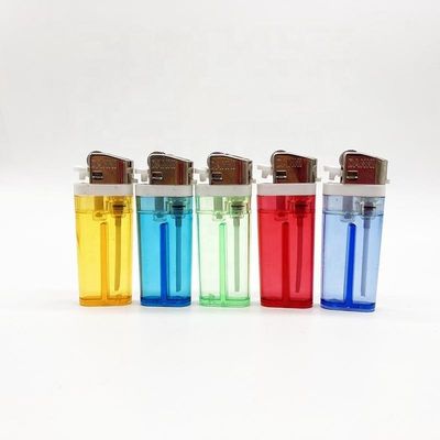 Modello di plastica N.O. DY-60 Accendino a gas di pietra a sigaretta a colori trasparenti con consumo
