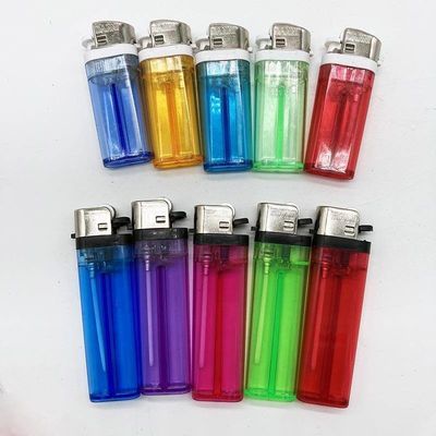 Modello di plastica N.O. DY-60 Accendino a gas di pietra a sigaretta a colori trasparenti con consumo