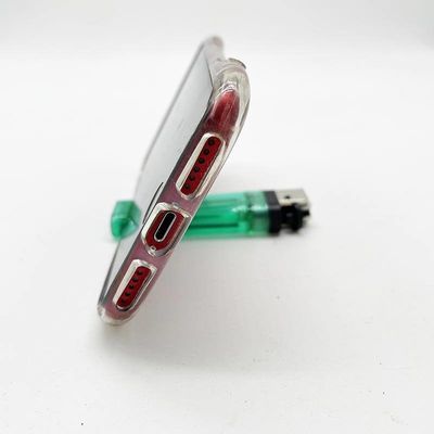 Accendino a ruota di pietra di plastica porta telefono cellulare accendino per sigarette per dispositivi elettronici