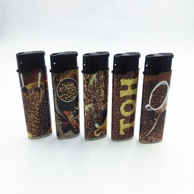 Richiesta personalizzata Disegno etichetta a cinque colori accenditore a gas per sigarette Nickel Wind Cap