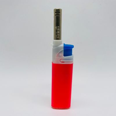 Gas refill entry Prot Barbecue lighter con fiamma a prova di vento ISO22702 Plastic Electric