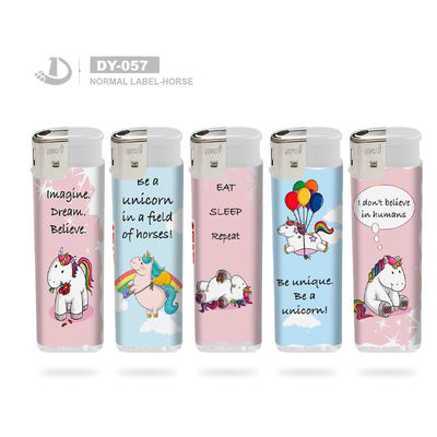 8.0*2.5*1.0cm accendino elettronico monouso per sigarette con logo personalizzato modello NO. DY-057