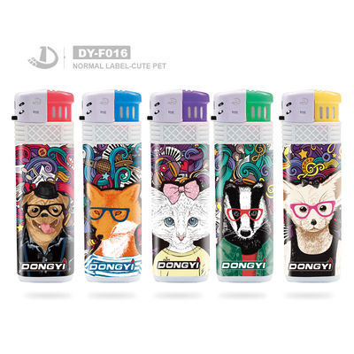 Dy-F016 Modello accendino a prova di vento con gas richiesta personalizzata e 1 pezzo Min.Order