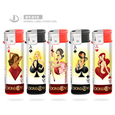 Accendino elettrico a candela a colori crema con logo personalizzato e modello elettronico NO. DY-818