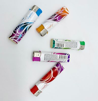 Accenditori a gas a pietra, candele a logo personalizzato, accenditori di sigarette, accenditori a gas a fiamma di plastica