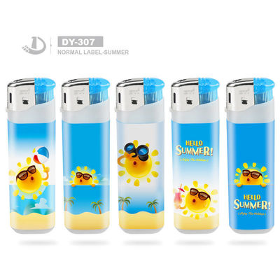 Disposable Custom Logo Electric Gas Lighter Ricaricabile Lighter di plastica per il fumo DY-307