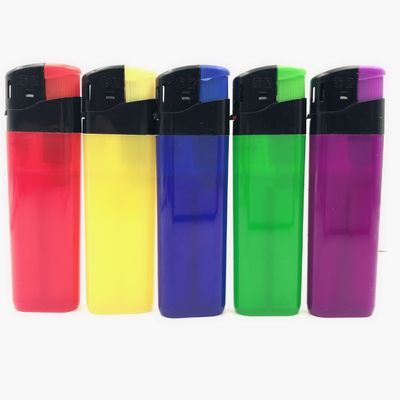 82.2*24.9*11.8mm accendino in plastica con fiamma regolabile e funzione ricaricabile