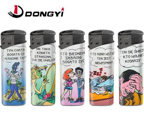 Disposable Custom Label Accendino per fumatori con Cool Dog Dongyi Disposable Custom Label