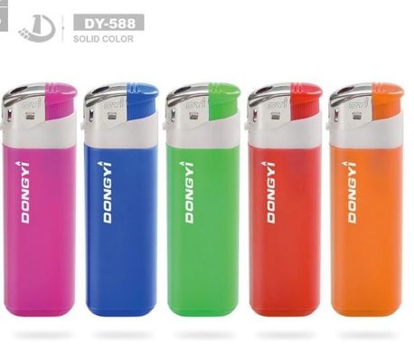 Dy-588 Disposable Electric Sollid Color Lighter richiesta personalizzata per sigarette