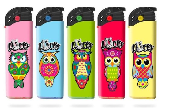 Etichetta personalizzata Golden Mandala Fashion Cigarette Accendino elettronico per gas da cucina