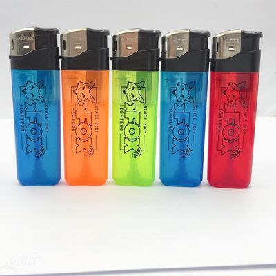Modello N.O. DY-588 Accendino a gas per sigarette monouso a colori trasparenti corpo con disegni