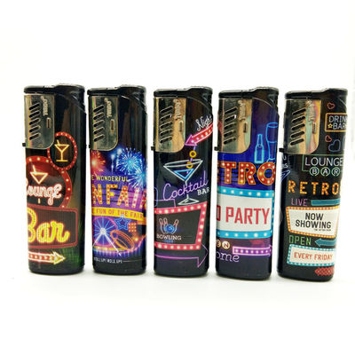 Moderno Sticker a prova di vento Flip Torch Flame Cigarette Fumare Accendino DY-F001