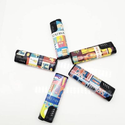 81 mm di lunghezza accendino elettrico a prova di vento per il fumo con logo e modello personalizzati DY-F001