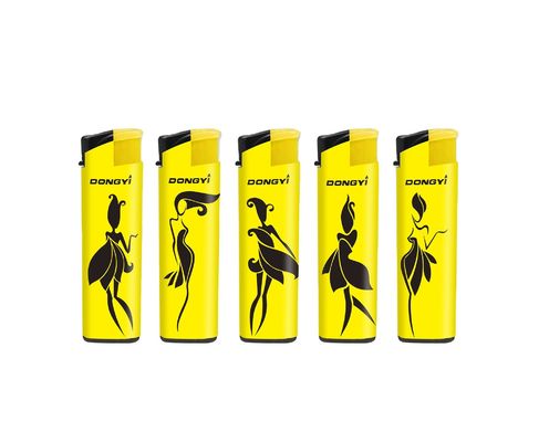 Logo personalizzato OEM Modello di plastica NO. DY-F013 accendino a prova di vento con vantaggio