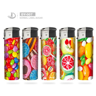 Accendino elettrico in plastica personalizzato con resistenza ai bambini e colore solido