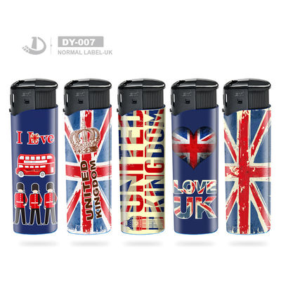 Imballaggio personalizzato Etichetta normale UK Logo Accendino elettrico 8.2*2.49*1.0 cm