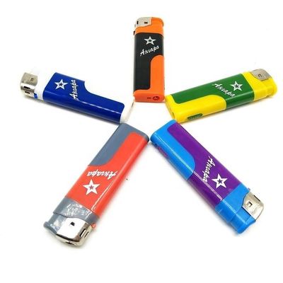 Dimensioni di cartone 44*26*27cm Ricaricabile Electronic Soft Piezo Flame Gas Lighter con LED
