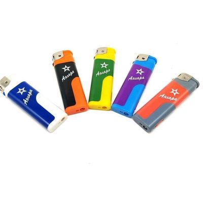 Dimensioni di cartone 44*26*27cm Ricaricabile Electronic Soft Piezo Flame Gas Lighter con LED