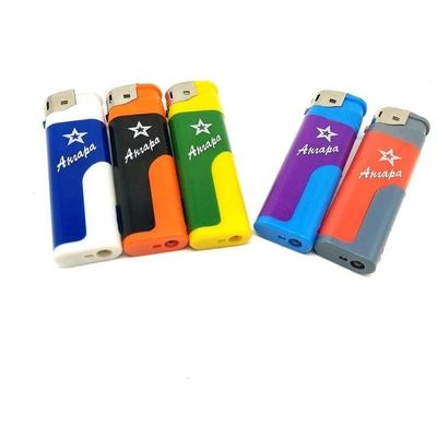 Dimensioni di cartone 44*26*27cm Ricaricabile Electronic Soft Piezo Flame Gas Lighter con LED
