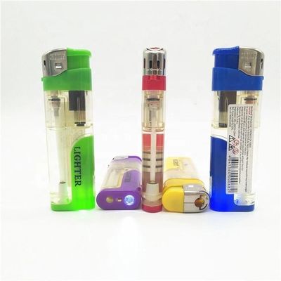 Dimensioni di cartone 44*26*27cm Ricaricabile Electronic Soft Piezo Flame Gas Lighter con LED
