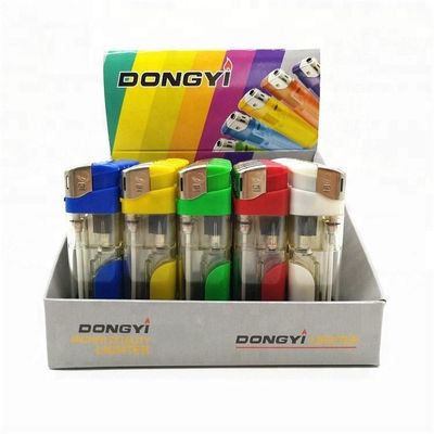 Cinque colori di plastica colorata LED Cakmak ricaricabile accendino elettronico a gas