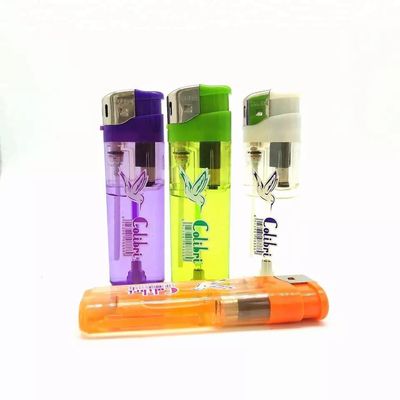 8.0cm Ricaricabile elettronica ricaricabile accendino di plastica con colori LED Accetta OEM