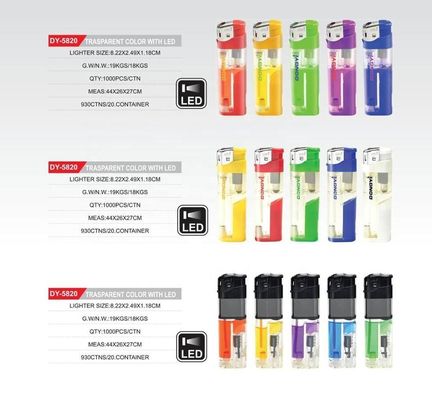Personalizzazione accendino elettronico con LED e 8.22 * 2.49 * 1.18 cm