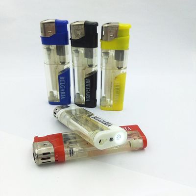 Cinque colori Lampada a LED Bianca Fiamma morbida Accendino elettronico Gas Ricaricabile Accendino per sigari