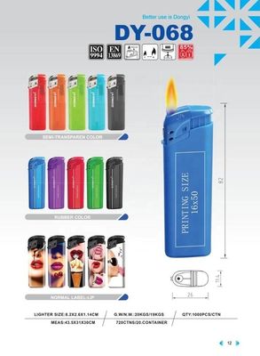 Richiesta personalizzata Ottenere Colore Disposable Gas Lighter di plastica a 8,2 * 2,6 * 1,14cm