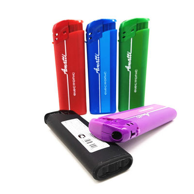 Accendino a gas elettrico OEM Stampa accendino di sigaretta in plastica personalizzazione 8.2 * 2.6 * 1.14CM