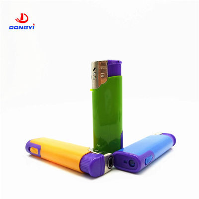 Torcia DY-F003 con lampada a LED Turbo Flame Gas Butano Electric Windproof Lighter