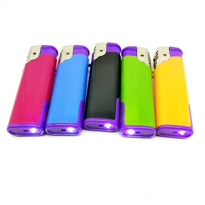 Torcia DY-F003 con lampada a LED Turbo Flame Gas Butano Electric Windproof Lighter
