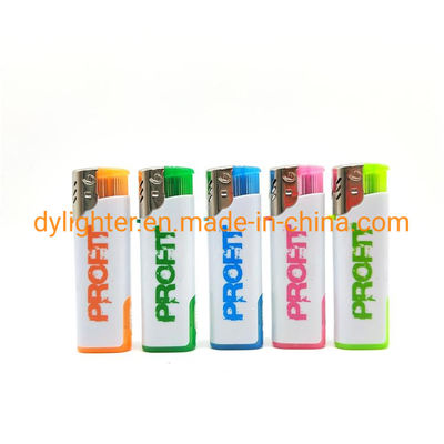 Ricaricabile pubblicitario Dongyi LED Lighter F002 Windproof Lighter con logo personalizzato