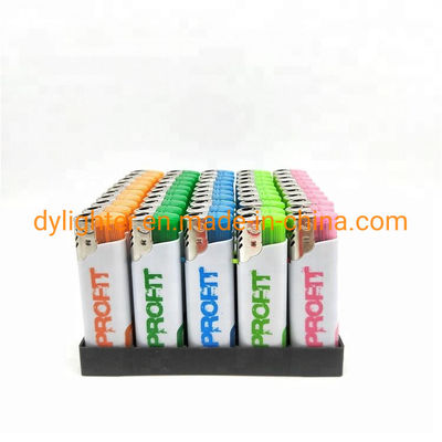 Ricaricabile pubblicitario Dongyi LED Lighter F002 Windproof Lighter con logo personalizzato