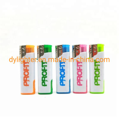 Ricaricabile pubblicitario Dongyi LED Lighter F002 Windproof Lighter con logo personalizzato